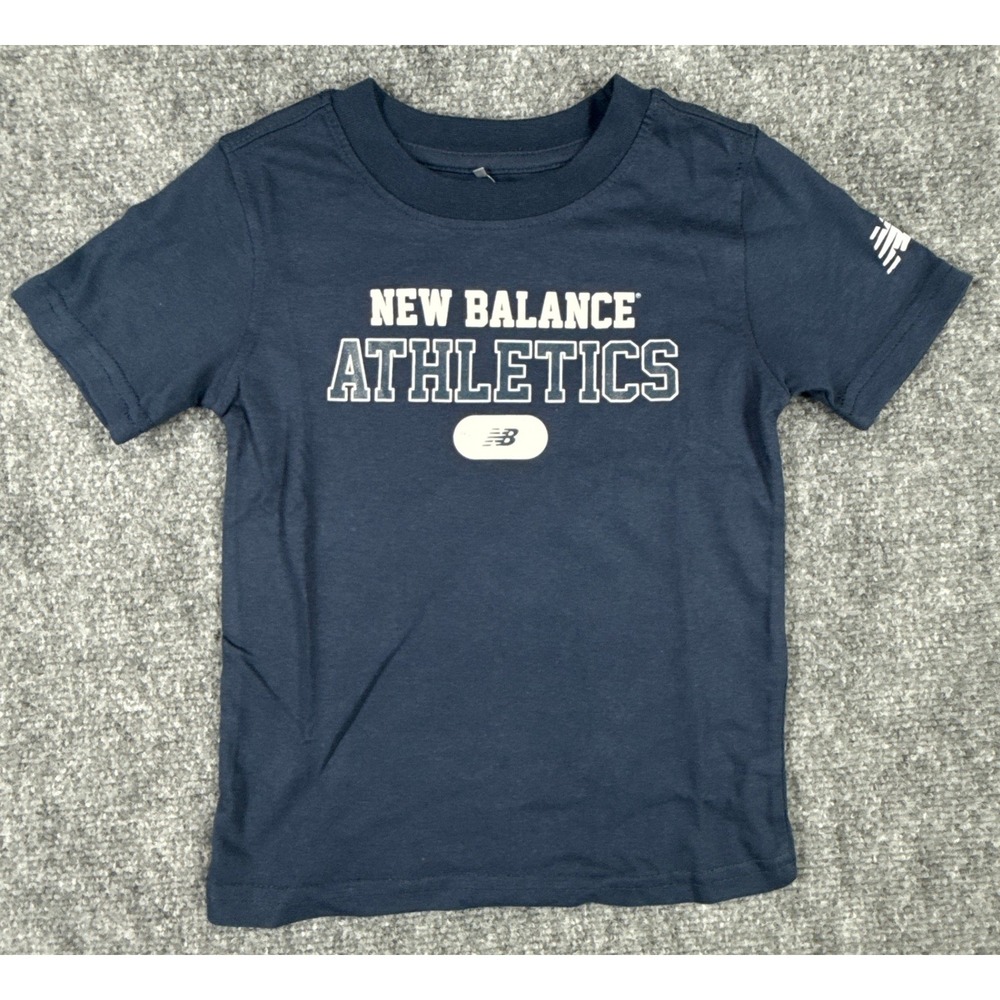 New Balance Athletics Kids 3T 2PC Short Set Navy Blue Tee and Shorts NWT - Picture 2 of 7